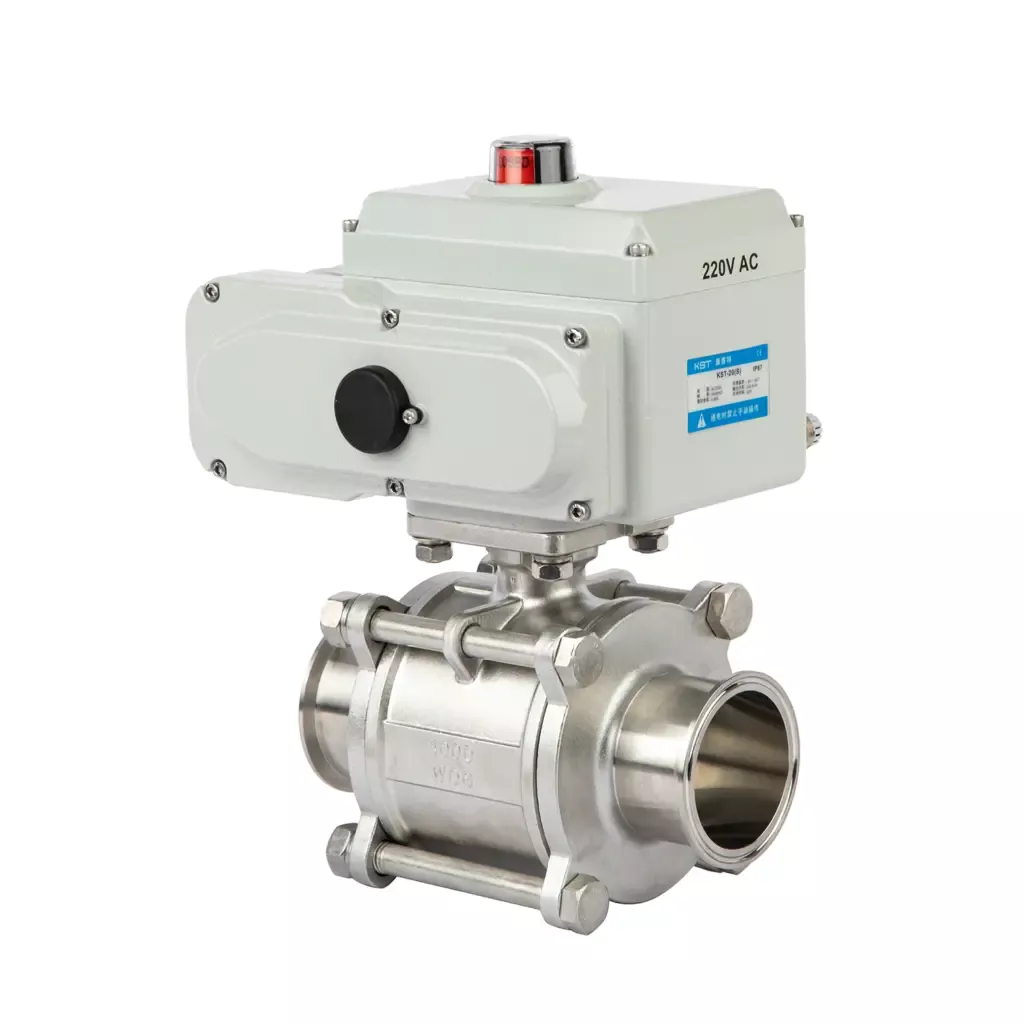 Sanitary electric ball valve